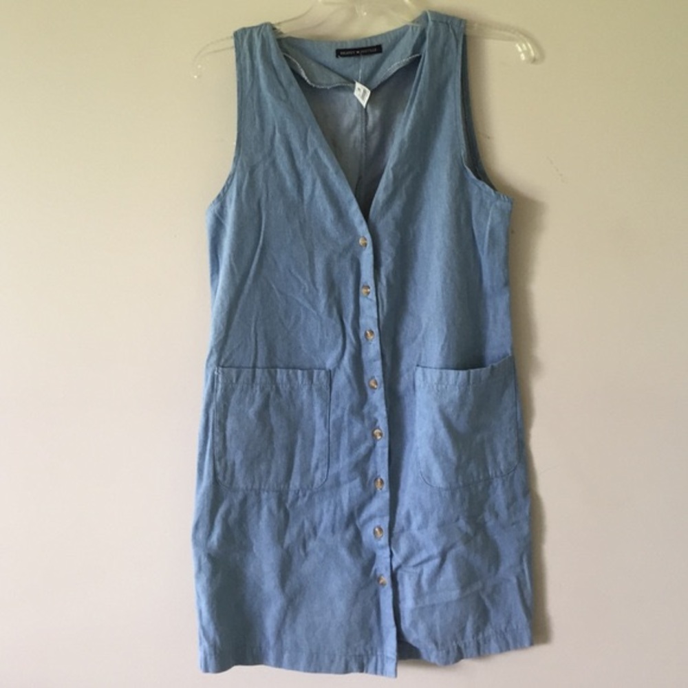 Brandy Melville denim button down mini dress